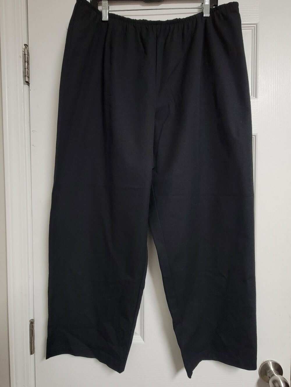 Eileen Fisher NWOT Slim Ankle In Black Organic Cotton Stretch Twill Pants.
